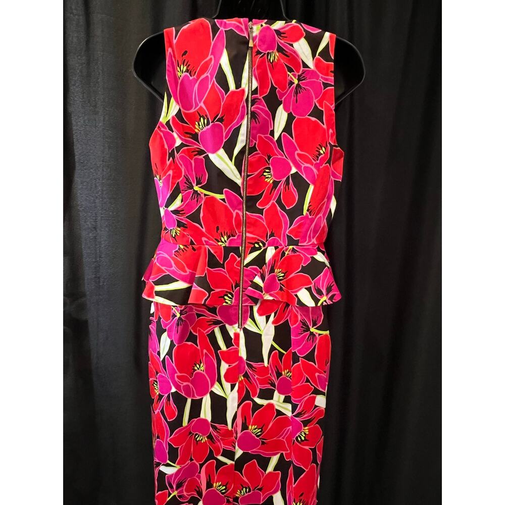 kate spade Black Dress with Red and Pink Floral Print